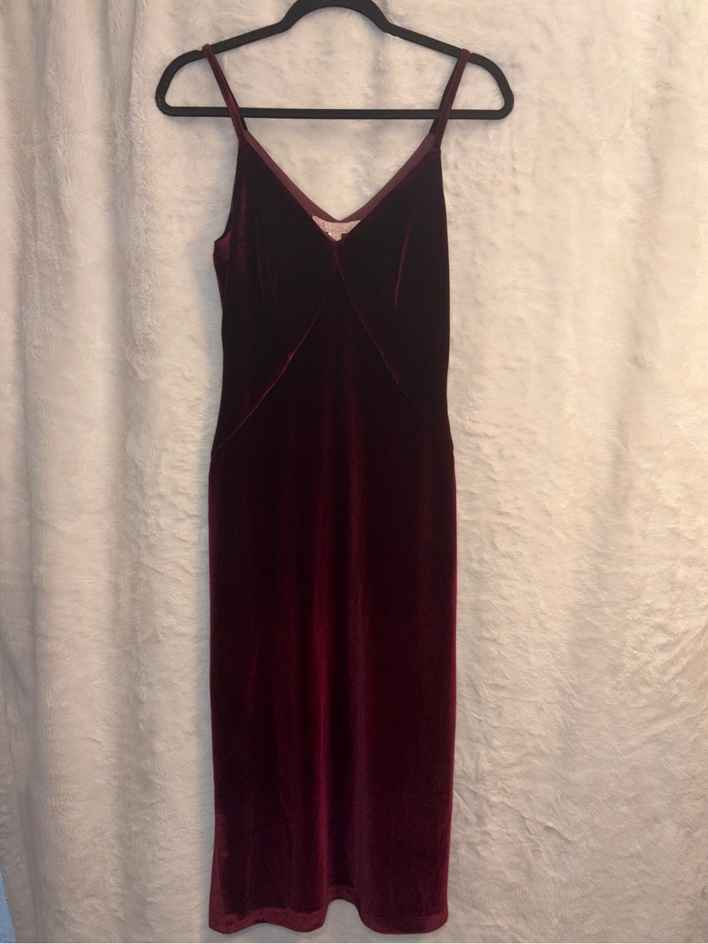 Hutch Burgundy Velvet Slip Dress